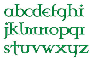 St. Patrick's Embroidery Font