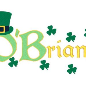 st patty embroidery font machine