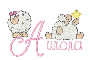 Step into Spring Embroidery lamb