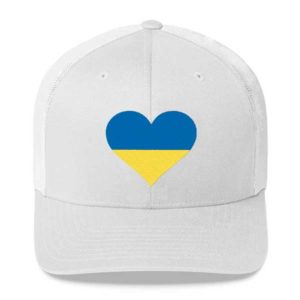 Ukraine heart embroidery hat