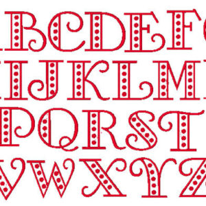 Valentine's Day Embroidery polka dot monogram