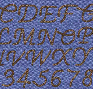 Western Rope Fonts Embroidery