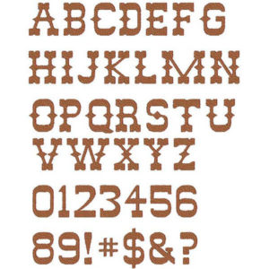 4 Western Fonts Embroidery - LelesDesigns