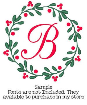 Christmas Wreath Frame monogram