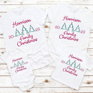 Christmas tree 2023 embroidery family