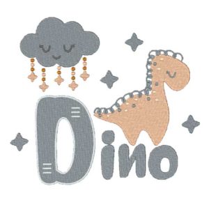 Boho Nursery Embroidery dino