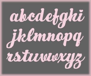 yoga embroidery font