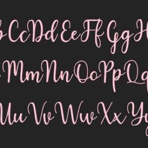 signature embroidery font