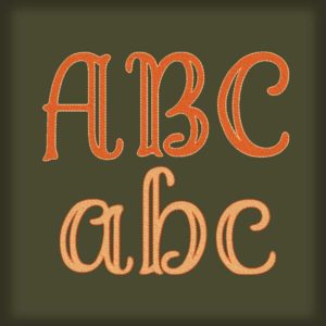 autumn font embroidery