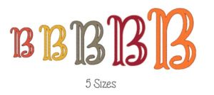 Autumn Font Embroidery 5 sizes