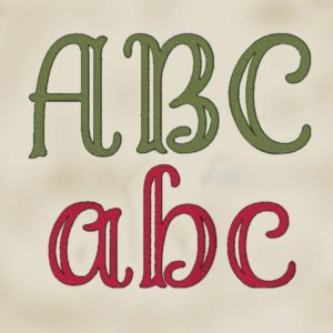Autumn Font Embroidery
