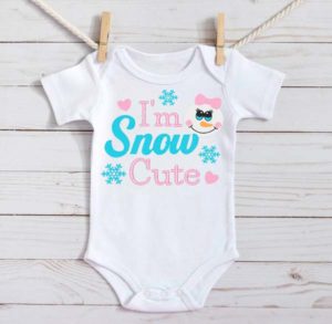 I'm Snow Cute Embroidery onesie
