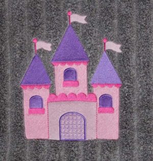 princess castle embroidery