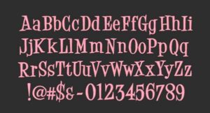 Swanky Font Monogram Numbers Embroidery