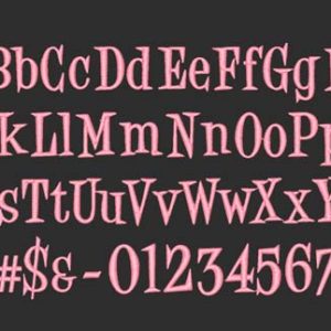 Swanky Font Monogram Numbers Embroidery