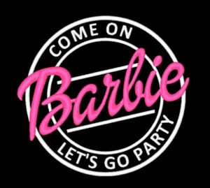 10 Barbie Let's Go Party embroidery