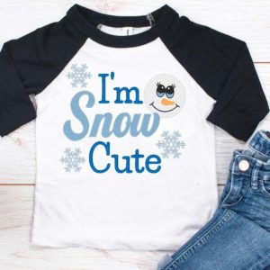 10 I'm Snow Cute Embroidery shirt
