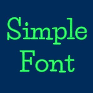 Simple Embroidery Font