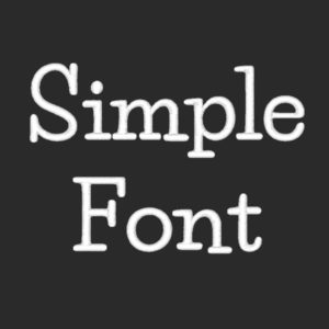 simple embroidery font