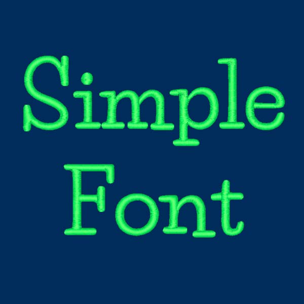 Simple Embroidery Font - LelesDesigns