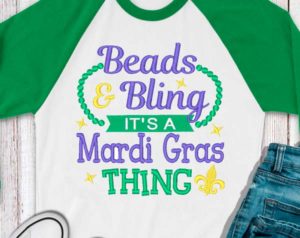 mardi gras beads machine embroidery