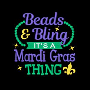 beads and bling its a mardi gras thing