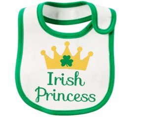 Irish Princess Embroidery bib