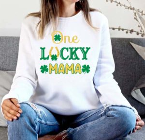 One Lucky Mama Embroidery horseshoe
