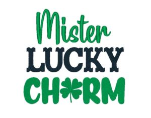Mister Lucky Charm Embroidery clover