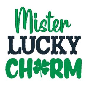 Mister Lucky Charm Embroidery clover