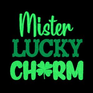mister lucky charm embroidery