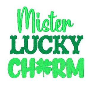 Mister Lucky Charm machine Embroidery design