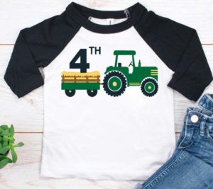 Birthday Tractor Embroidery design