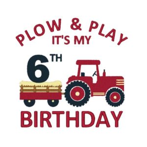 Tractor Birthday Embroidery designs