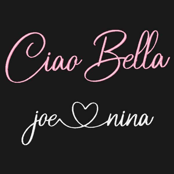 Ciao Bella Embroidery Font - LelesDesigns