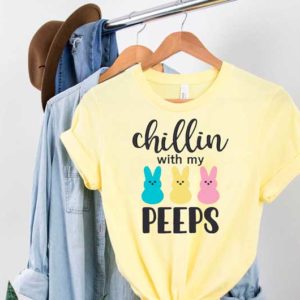chillin peeps embroidery shirt