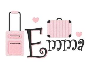Paris Embroidery luggage
