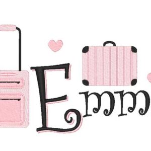 Paris Embroidery luggage