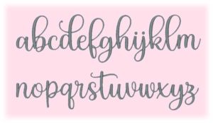 Swirly Script Embroidery font