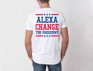 Alexa Change President Embroidery men shirt