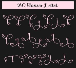 Angelic 20 bonus embroidery font
