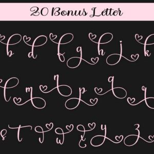 Angelic 20 bonus embroidery font