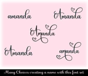 Angelic Embroidery Font names