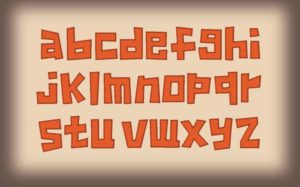 hawaiian tiki embroidery font