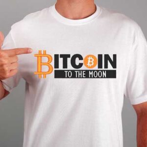 Bitcoin to the moon Embroidery crypto