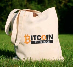 Bitcoin to the moon Embroidery bag