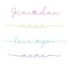 Love You Embroidery Font