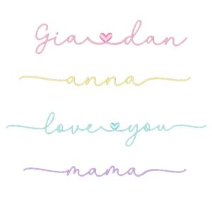 Love You Embroidery Font