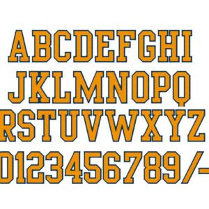 Varsity Embroidery Font letters