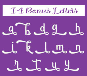 Audrey Script Font Embroidery bonus